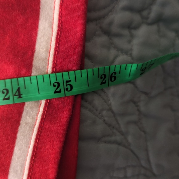 Onque Casual Red & White Striped Blouse Top Shirt, 3/4 sleeves Size Large NWT - Picture 10 of 11